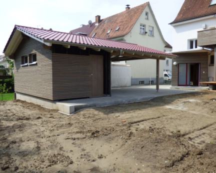 Künstle Holzbau Anbau Terasse & Carport in Singen